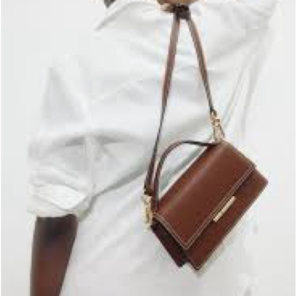 Fall Faux Leather Brown Top Handle Bag - Picture 2 of 9